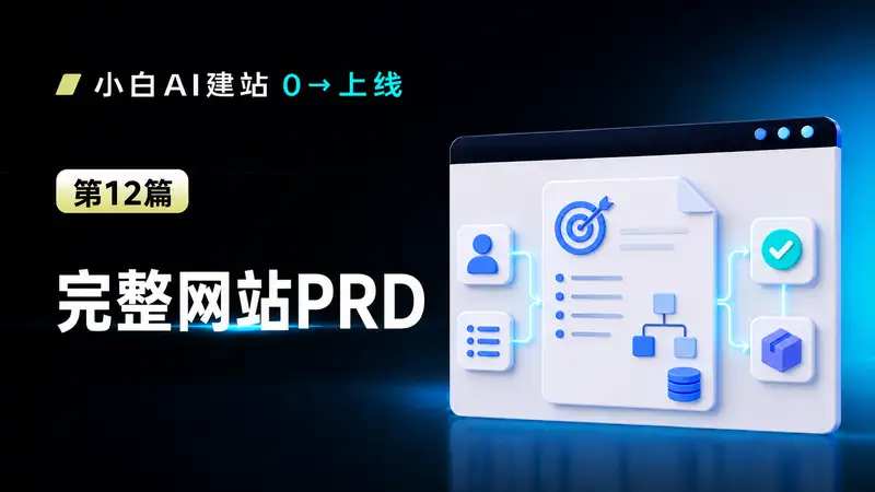 网站PRD生成AI提示词：把规划资料整理成可执行需求文档-资料阁AI提示词