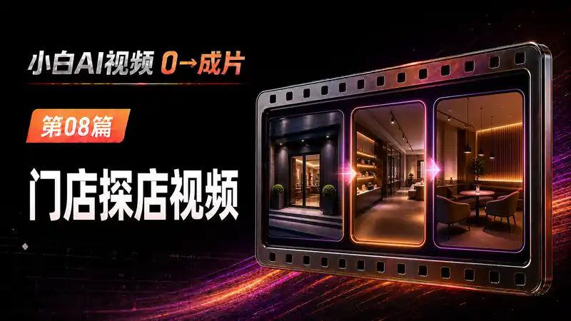 门店探店视频AI提示词：生成空间运镜、动线与环境氛围短片-资料阁AI提示词