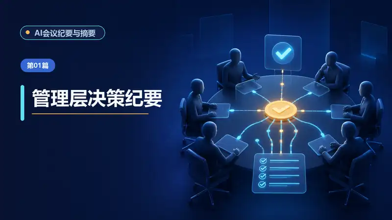 管理层决策会议纪要AI提示词：提炼结论、分歧、责任人与截止时间-资料阁AI提示词