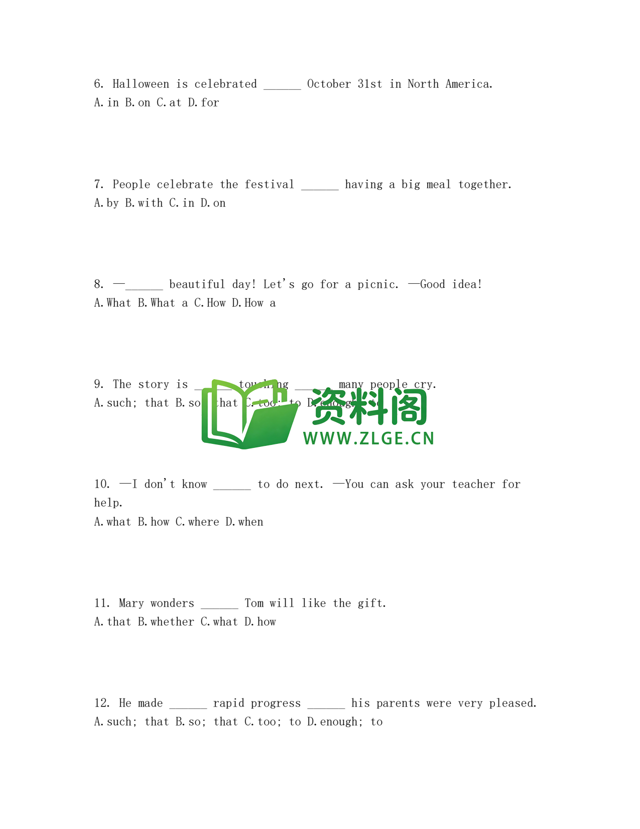 九年级英语-Unit2同步练习插图2