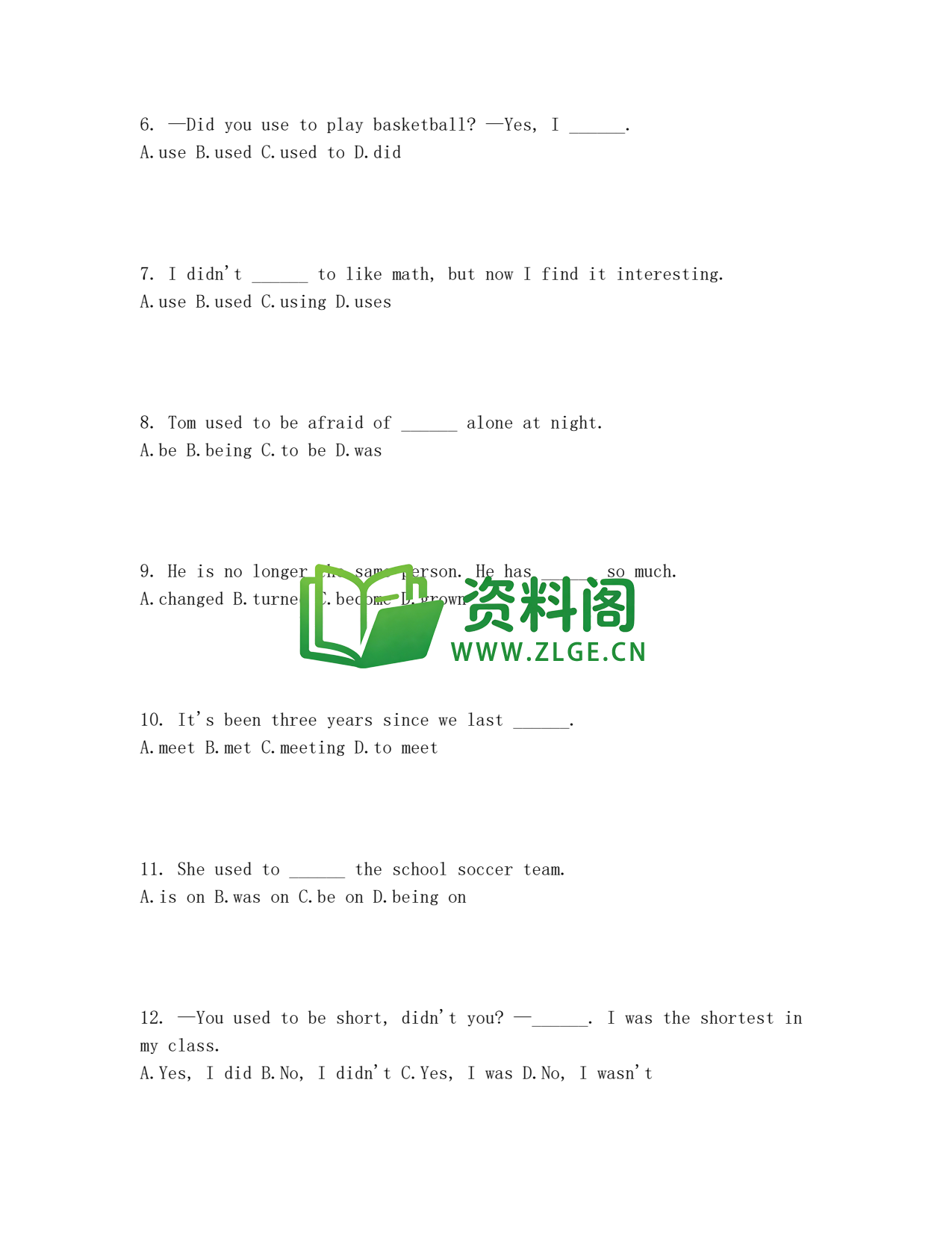 九年级英语-Unit4同步练习插图2