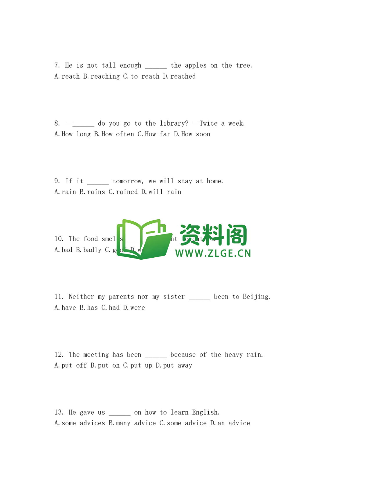 九年级英语-中考模拟卷一插图2 九年级英语-中考模拟卷一插图2