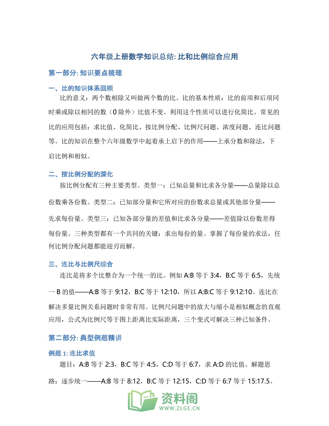 小学六年级上册 | 数学 | 知识总结 016插图1