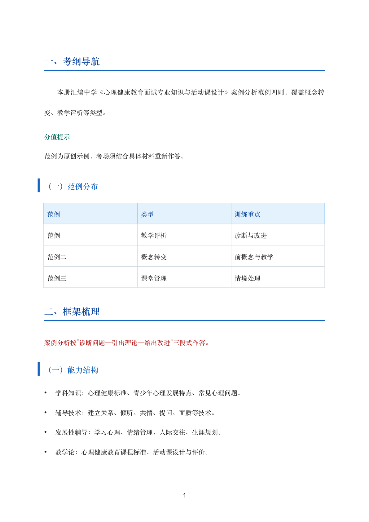 心理健康教育面试专业知识与活动课设计案例分析范例集（中学）插图1