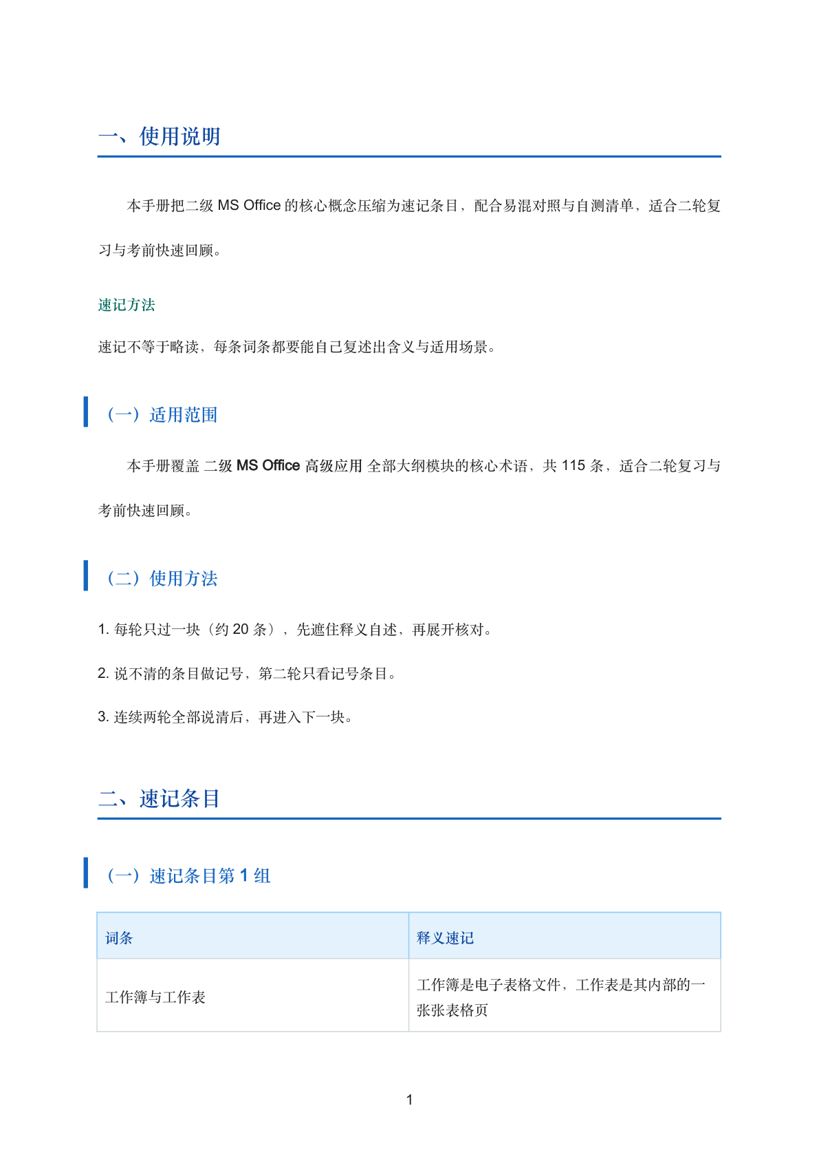 二级MSOffice高级应用高频考点速记手册插图1 二级MSOffice高级应用高频考点速记手册插图1